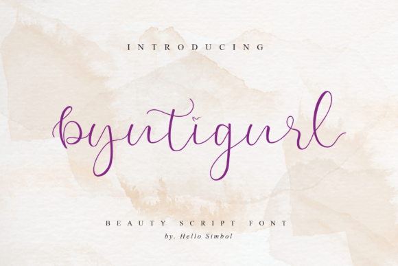 Byutigurl: A Romantic Script Font for Creative Campaigns
