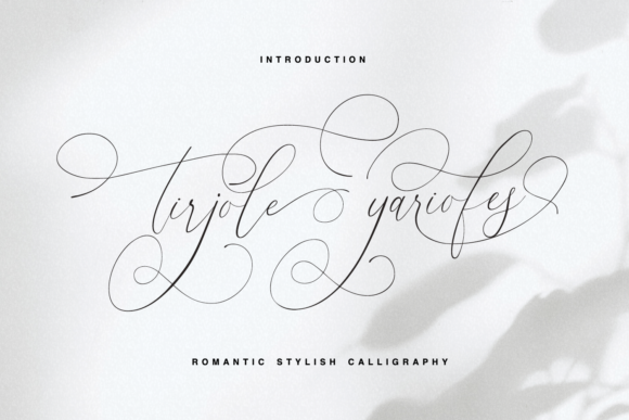 Discover the Elegance of Tirjole Yariofes Font