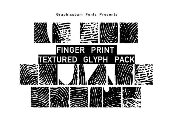 Finger Prints Glyph Font in Digital Design and Website Layouts