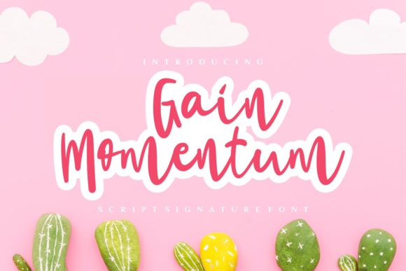 Gain Momentum: A Handwritten Font for Creative Branding