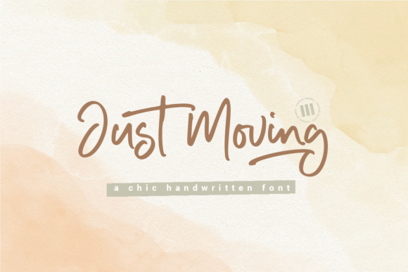 Just Moving: A Chic Handwritten Font for Creative Projects